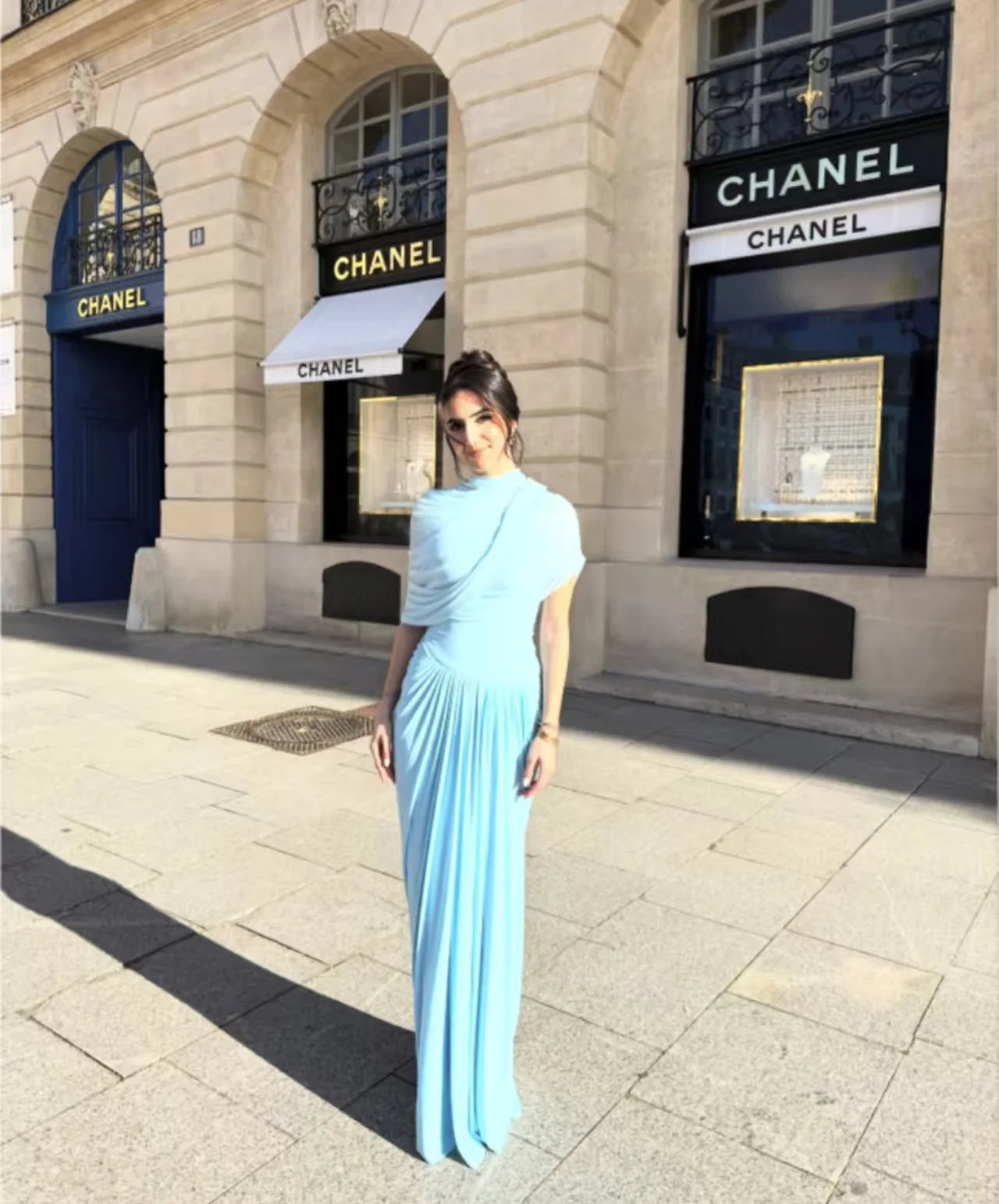 Elegant Women's Long Dress Summer Holiday Skin-Friendly Retro Shawl Pleated Vertical Cut Wrap Party Dress New Style 2025